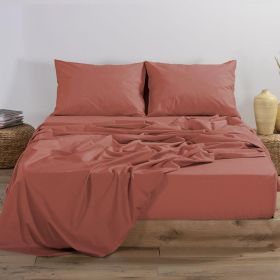 Σεντόνι Basic 1217-Teracotta 1.70x2.70 Μονό Nef-Nef Homeware