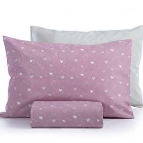 Σετ Παπλωματοθήκη Hearts Look 1x(160x240) +1x(52x72) Nef-Nef Homeware