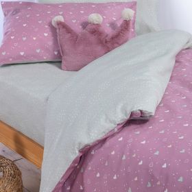 Σετ Παπλωματοθήκη Hearts Look 1x(160x240) +1x(52x72) Nef-Nef HomewareΣετ Παπλωματοθήκη Hearts Look 1x(160x240) +1x(52x72) Nef-Nef Homeware