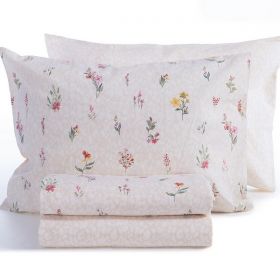 Σετ Σεντόνια  Plant Ecru 200x270 Διπλά Nef-Nef Homeware