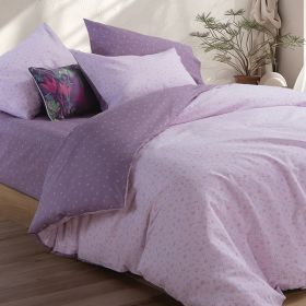 Σετ Σεντόνια  Lorelay Lilac240x270 Υπέρδιπλα +(1.60x2.00+35)Κατωσέντονο με Λάστιxο Nef-Nef Homeware