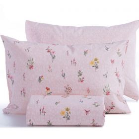 Σετ Παπλωματοθήκη  Plant Pink 170x240 Μονή Nef-Nef Homeware