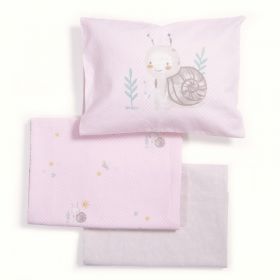 Σετ Σεντόνια Cute Snail 3τμχ.Βρεφικά 120x170  Nef-Nef Homeware