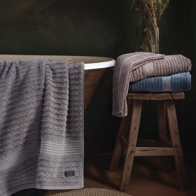 Πετσέτα  Elgyn Grey-Grey Μπάνιου 80x160 Nef-Nef Homeware
