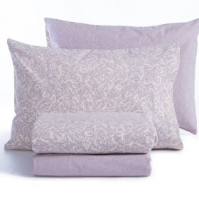 Σετ Σεντόνια Sorial Mauve Φανέλα Υπέρδιπλα 2.40x2.60+(1.60x2.00+35)Κατωσέντονο με ΛάστιxοNef-Nef Homeware