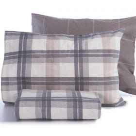 Σετ Παπλωματοθήκη Charlie Grey 240x230 Υπέρδιπλη Nef-Nef Homeware