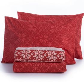 Σετ σεντόνια Holy Joly Red Φανέλα Μονά 1.70x2.60 Nef-Nef Homeware 100% Βαμβάκι