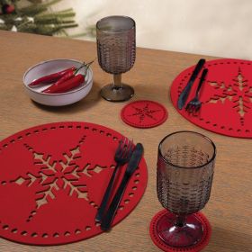 Σετ 4τμχ. Σουβερ Snow Flake Red Nef-Nef Homeware