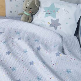 Βρεφική Κουβέρτα πικέ Αγκαλιάς Explore the Universe 80x110 Nef-Nef Homeware
