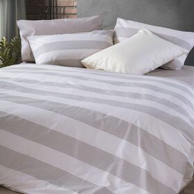 Σετ Σεντόνια Casual Stripe Ecru 280x270 King Size+(180x200+35)κατωσέντονο με λάστιχο Nef-Nef Homeware