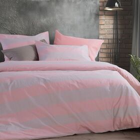 Σετ Σεντόνια Casual Stripe Peach 240x270Υπέρδιπλα+(160x200+35)κατωσέντονο με λάστιχο Nef-Nef Homeware