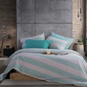 Σετ Σεντόνια Casual Stripe Petrol Υπέρδιπλα 240x270  Nef-Nef Homeware