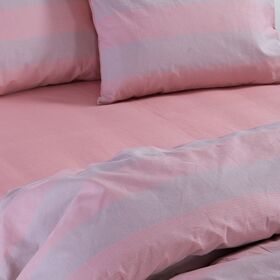 Σετ Σεντόνια Casual Stripe Peach 170x270 Μονά +(100x200+35) κατωσέντονο με λάστιχο Nef-Nef Homeware