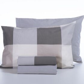 Σετ Σεντόνια Casual Check Grey Διπλά 200x270 Nef-Nef Homeware