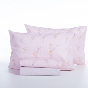 Σετ Σεντόνια Irida Pink 170x270 Μονά +(100x200+35) κατωσέντονο με λάστιχο Nef-Nef Homeware