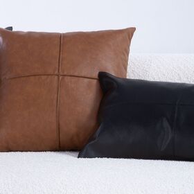 Διακοσμητικό Μαξιλάρι Lethal Black 30x50 υφή δέρματος Nef-Nef Homeware