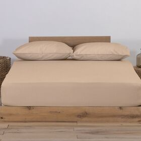 Σεντόνι Jersey 730-Beige King Size 180x200+35 Nef-Nef Homeware