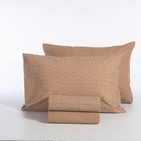 Σετ Σεντόνια Suspen Caramel Υπέρδιπλα 240x270+(160x200+35)κατωσέντονο με λάστιχο Nef-Nef Homeware