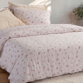 Σετ Παπλωματοθήκη Pink Loraley Υπέρδιπλη 240x230 Nef-Nef Homeware