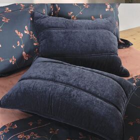 Σετ 2 τμχ. Μαξιλαροθήκες Vania Blue/Black 52X72 Nef-Nef Homeware