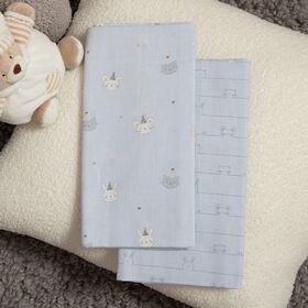 Σετ 2τμχ. Σεντόνια Λίκνου Special Party Blue 70x120 Nef-Nef Homeware