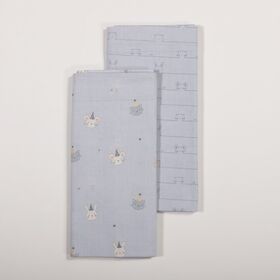 Σετ 2τμχ. Σεντόνια Λίκνου Special Party Blue 70x120 Nef-Nef Homeware