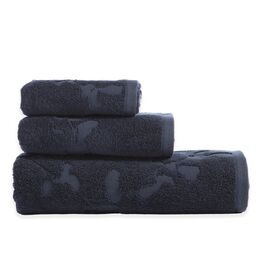 Πετσέτα Προσώπου Vania Blue/Black 50x90 Nef-Nef Homeware