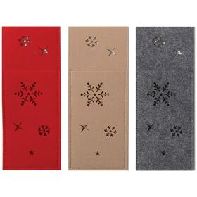 Σετ 2 τμχ.Θήκη Μαχαιροπήρουνων Snow Felt Beige Nef-Nef Homeware