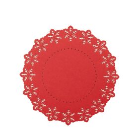 Σετ 2τμχ Σουπλά Snow Felt Red D: 38cm Nef-Nef Homeware