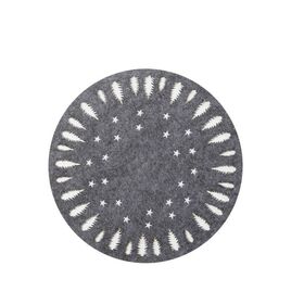 Σετ 2τμχ  Σουπλά Snow Felt Grey  D:38cm Nef-Nef Homeware