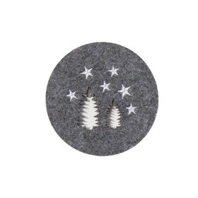 Σετ 4τμχ. Σουβερ Snow Felt D:10cm Grey  Nef-Nef Homeware