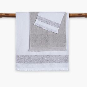 Σετ 3τμχ.Πετσέτες Jetrix White/Grey Nef-Nef Homeware