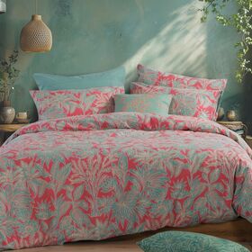 Σετ Σεντόνια Charisma Green/Coral King Size 270x270+(180x200+35)κατωσέντονο με λάστιχοNef-Nef Homeware