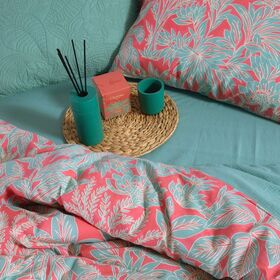 Σετ Σεντόνια Charisma Green/Coral Μονά 170x270 Nef-Nef Homeware