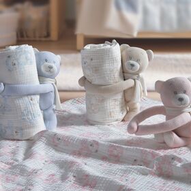 Κουβέρτα με Αρκουδάκι Teddy L.Blue 75x100 Nef-Nef Homeware