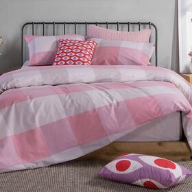 Σετ Σεντόνια Casual Check Rose 200x270 Διπλά Nef-Nef Homeware