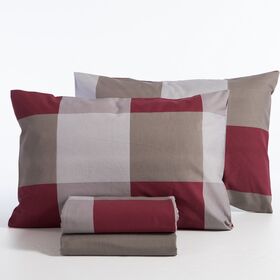 Σετ Σεντόνια Casual Check Bordo Υπέρδιπλα 240x270 Nef-Nef Homeware
