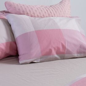 Μαξιλαροθήκη Casual Check Rose 52x72 Nef-Nef Homeware