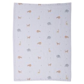 Βρεφική Κουβέρτα Πικέ Αγκαλιάς Jungle In Motion 80x110 Nef-Nef Homeware