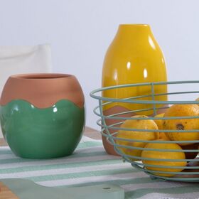 Διακοσμητικό Κεραμικό Βάζο Domain Green 14x14x13 Nef-Nef Homeware