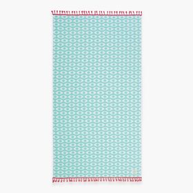 Πετσέτα Θαλάσσης Option Fringes Aqua 90x170 Nef-Nef Homeware