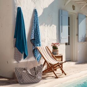 Πετσέτα Θαλάσσης Sparkle Fringes Denim 90x170 Nef-Nef Homeware