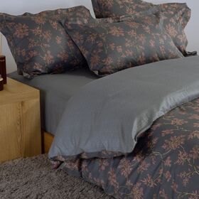 Σετ Παπλωματοθήκη Βαμβακοσατέν  Foxy Grey/Blue 240x230 Υπέρδιπλη Nef Nef Homeware