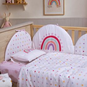 Σετ Σεντόνια Κούνιας 120x170 Βρεφικά Baby Dots Ecru/Pink Nef Nef Homeware