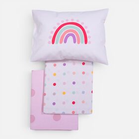 Σετ Σεντόνια Κούνιας 120x170 Βρεφικά Baby Dots Ecru/Pink Nef Nef Homeware