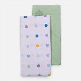 Σετ Σεντόνια Λίκνου Βρεφικά 2τεμ. Baby Dots Ecru/Green 70x120 Nef Nef Homeware