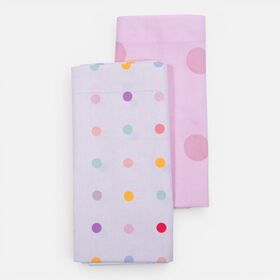 Σετ Σεντόνια Λίκνου Βρεφικά 2τεμ. Baby Dots  Ecru/Pink 70x120 Nef Nef Homeware