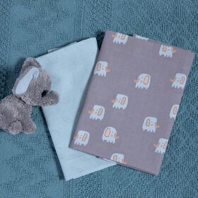 Σετ Σεντόνια Λίκνου Βρεφικά 2τεμ. Elephants 70x120 Nef Nef Homeware