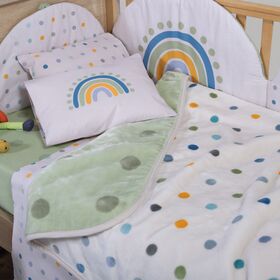 Κουβέρτα Βρεφική Κούνιας Baby Dots Green 100x140 Nef Nef Homeware