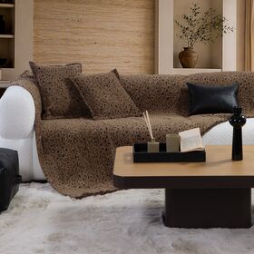 Ριχτάρι Τριθέσιου Καναπέ Leopard Brown 170x300 Nef Nef Homeware
